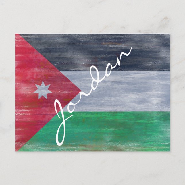 Jordan distressed Jordanian flag Postcard (Front)