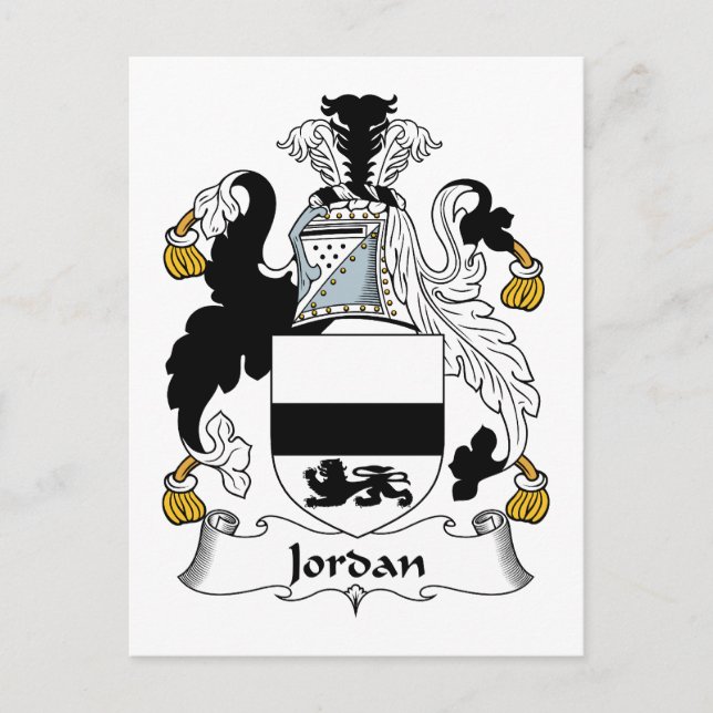 Jordan Family Crest Postcard (Front)