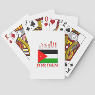 Jordan Flag الأردن Arabic & English WordArt Playing Cards