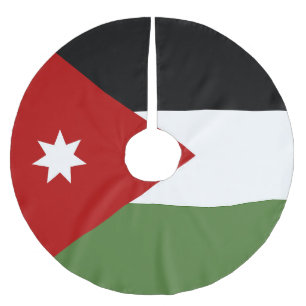 Jordan flag brushed polyester tree skirt