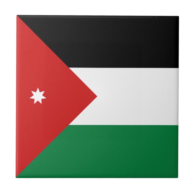 Jordan Flag Ceramic Tile (Front)