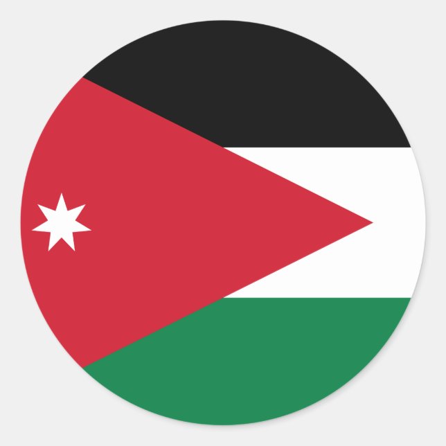 Jordan Flag Classic Round Sticker (Front)