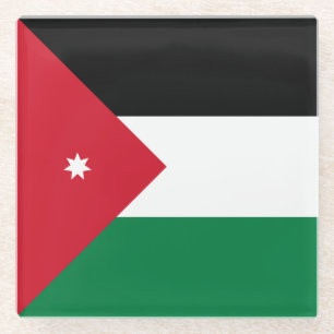 Jordan Flag Glass Coaster