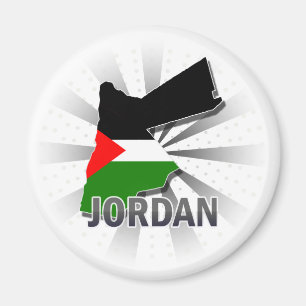 Jordan Flag Map 2.0 Magnet