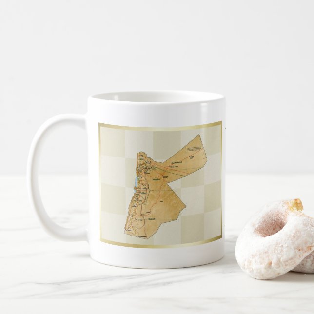 Jordan Flag + Map Mug (With Donut)