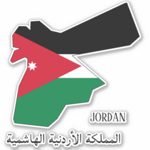 Jordan Flag Map Patriotic