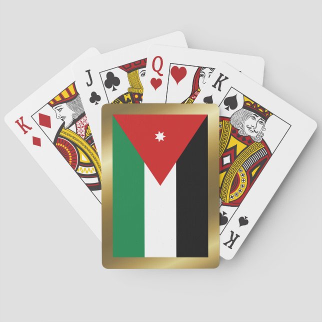 Jordan Flag Playing Cards (Back)