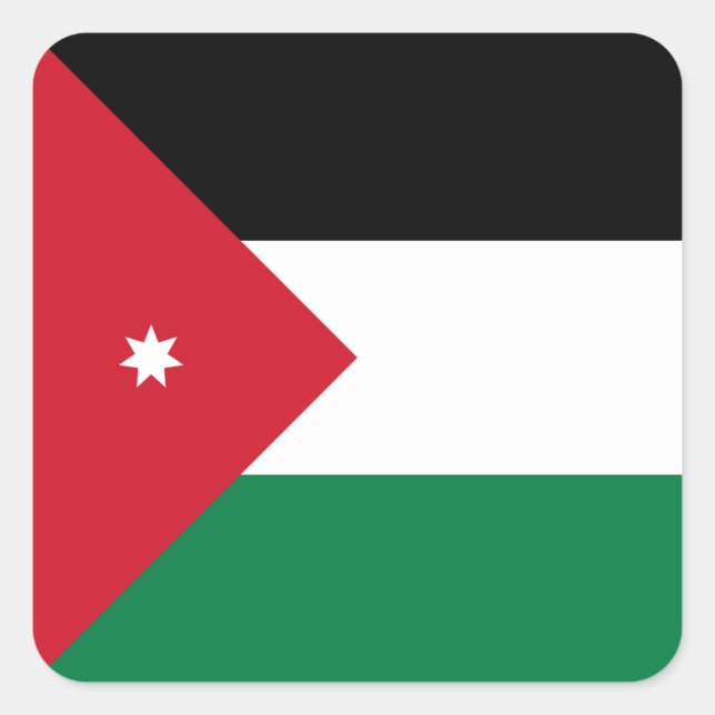 Jordan Flag Square Sticker (Front)