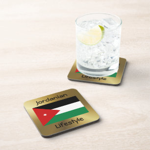 Jordan Flag+Text Coaster
