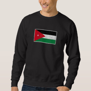 Jordan Flag With Vintage Jordanian National Colour Sweatshirt