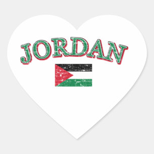 Jordan football design heart sticker