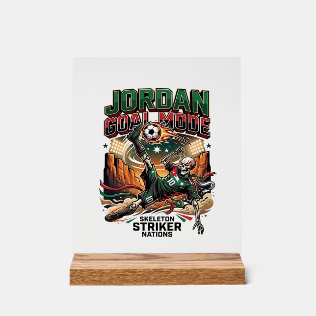 Jordan Goal Mode Skeleton Striker Nations Dynamic  Acrylic Sign (Front)