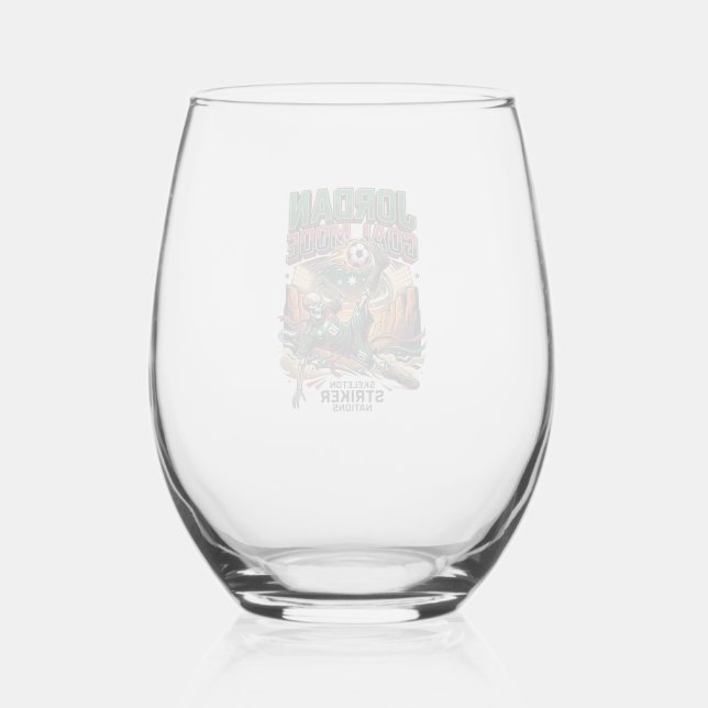 Jordan Goal Mode Skeleton Striker Nations Dynamic  Stemless Wine Glass (Front)