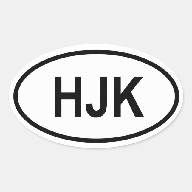 Jordan "HJK" Oval Sticker (Front)