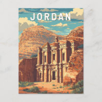 Jordan Illustration Travel Art Vintage