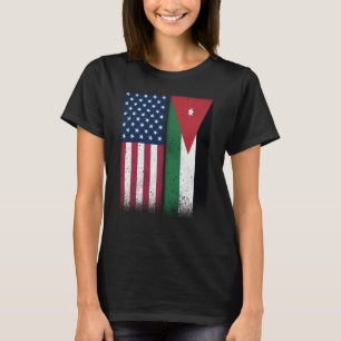 Jordan Jordanian American Flags Proud USA Jordan T-Shirt