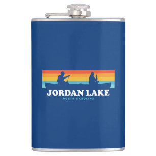Jordan Lake North Carolina Canoe Hip Flask