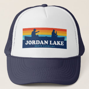Jordan Lake North Carolina Canoe Trucker Hat