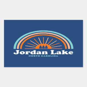 Jordan Lake North Carolina Rainbow Rectangular Sticker