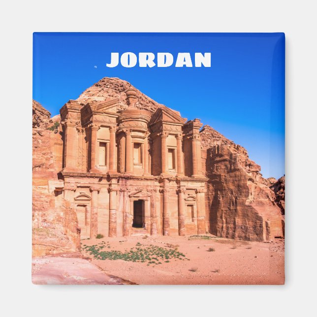 Jordan magnet with Petra Monastery (Front)