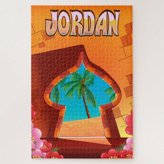 Jordan Palace travel poster Jigsaw Puzzle (Vertical)