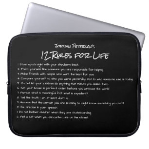 Jordan Peterson's 12 Rules For Life Motivational Laptop Sleeve