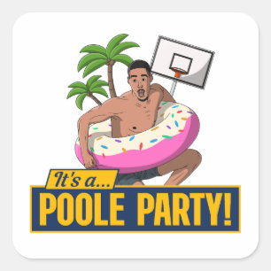 Jordan Poole - Golden State Basketball Square Sticker