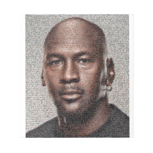 Jordan portrait from 10,000 air sneakers. notepad (Front)