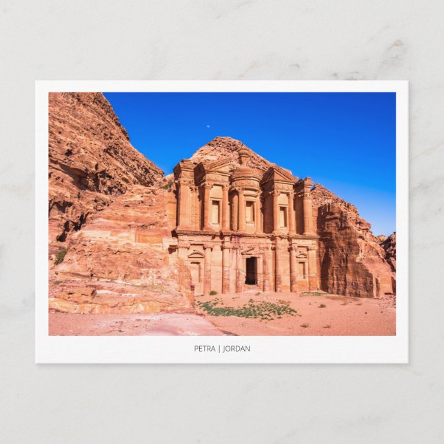 Jordan postcard with Petra Monastery (Front)