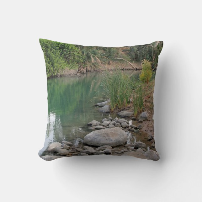 Jordan River in Israel Pillow (Front)