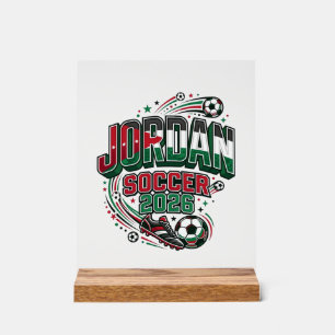 Jordan Soccer 2026 Soccer Bold Country Typography Acrylic Sign