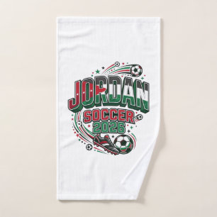 Jordan Soccer 2026 Soccer Bold Country Typography  Hand Towel
