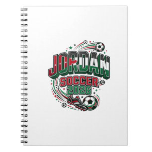 Jordan Soccer 2026 Soccer Bold Country Typography Notebook
