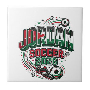 Jordan Soccer 2026 Soccer Bold Country Typography  Tile