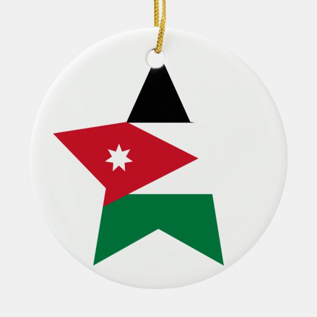 Jordan Star Ceramic Tree Decoration (Front)