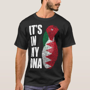 Jordanian And Bahraini Mix DNA Heritage Flag T-Shirt