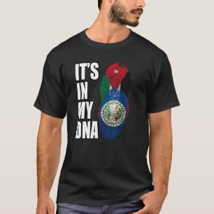 Jordanian And Belizean Mix DNA Heritage Flag T-Shirt