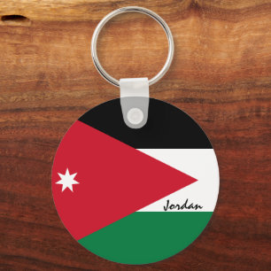 Jordanian Flag & Jordan holiday, patriots / sports Key Ring
