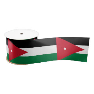 Jordanian Flag & Jordan travel, holiday/sports Satin Ribbon