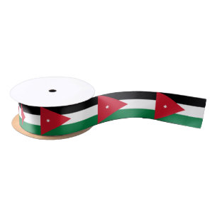 Jordanian flag ribbon satin ribbon