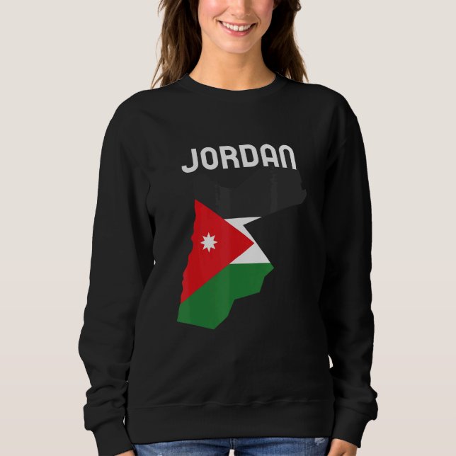 Jordanian  Jordan Flag Jordanian Independence Day Sweatshirt (Front)