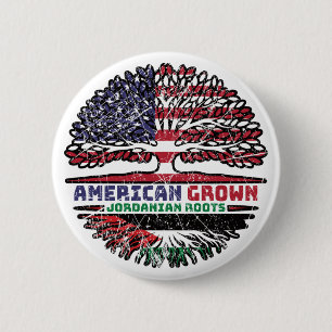 Jordanian Jordan US American USA United States 6 Cm Round Badge