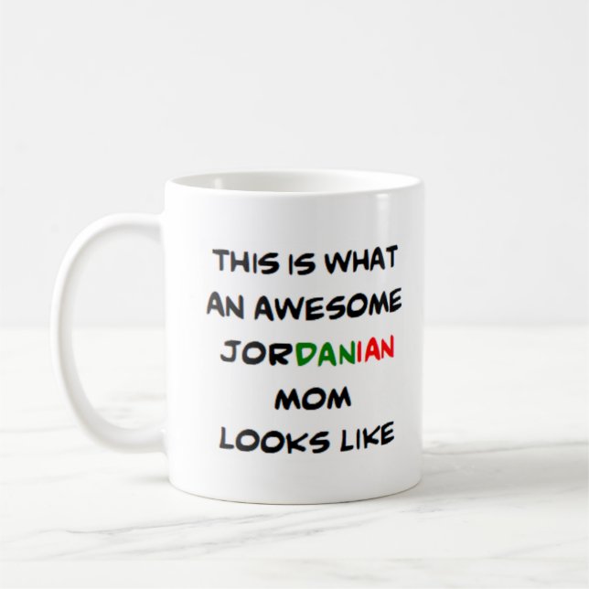 jordanian mum, awesome coffee mug (Left)