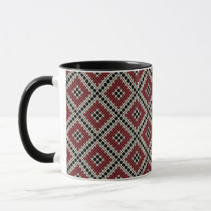 Jordanian Palestinian Embroidery Tatreez Pattern Mug