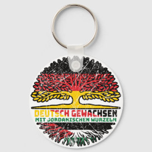 Jordanien Jordanisch Deutschland Baum Key Ring