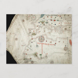Jorge Aguiar Map - 1492 Postcard