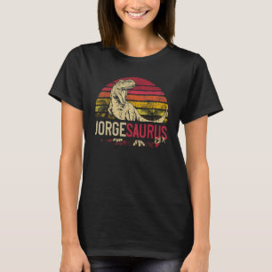 Jorge Saurus Funny Personalised Dinosaur T Rex Nam T-Shirt
