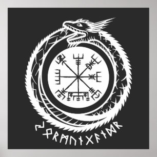 Jormungandr - Nordic Rune Poster