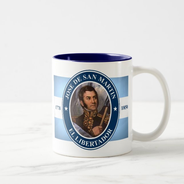 Jose de San Martin Two-Tone Coffee Mug (Right)