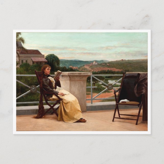 Jose Ferraz Almeida Jr., Woman Reading Postcard (Front)